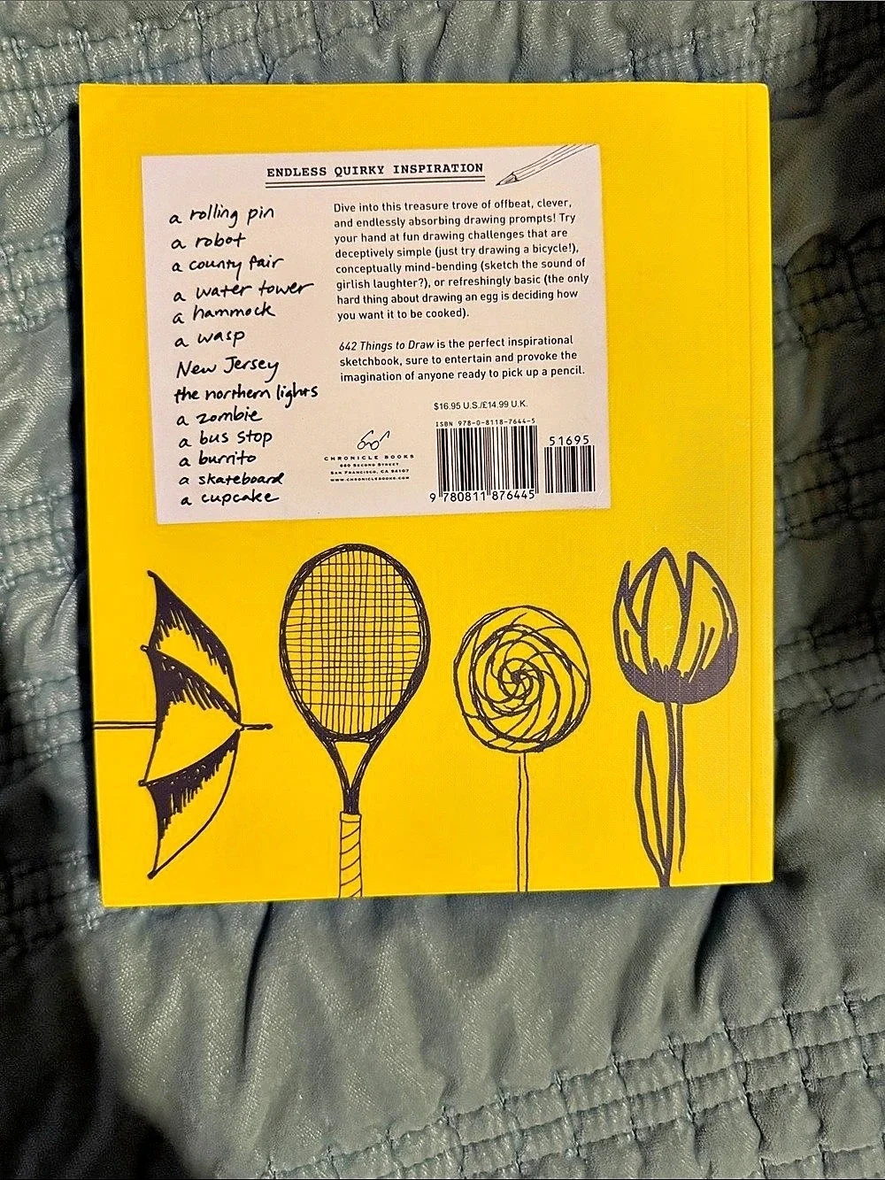 642 Things to Draw Drawing Activity Book Yellow Like New